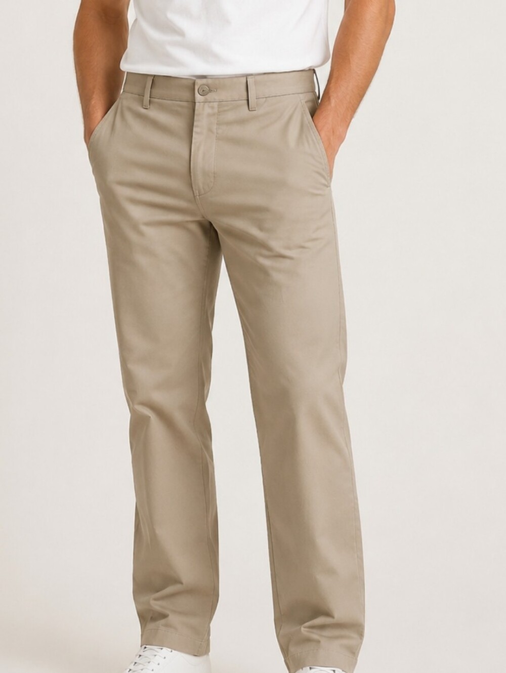 Classic Khaki Straight-Leg Pants Men 30x32